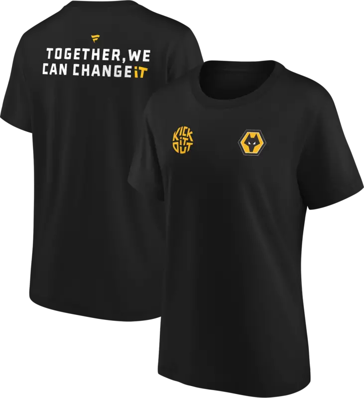 Wolverhampton Wanderers Shirt Store | Kick It Out Graphic T-Shirt – Womens Collection Wolverhampton Wanderers Official Gear